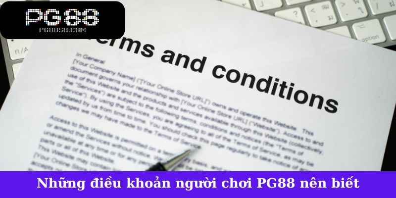 Những điều khoản quan trọng người chơi PG88 nên biết