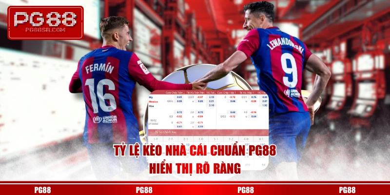 Tỷ lệ kèo nhà cái chuẩn PG88 hiển thị rõ ràng